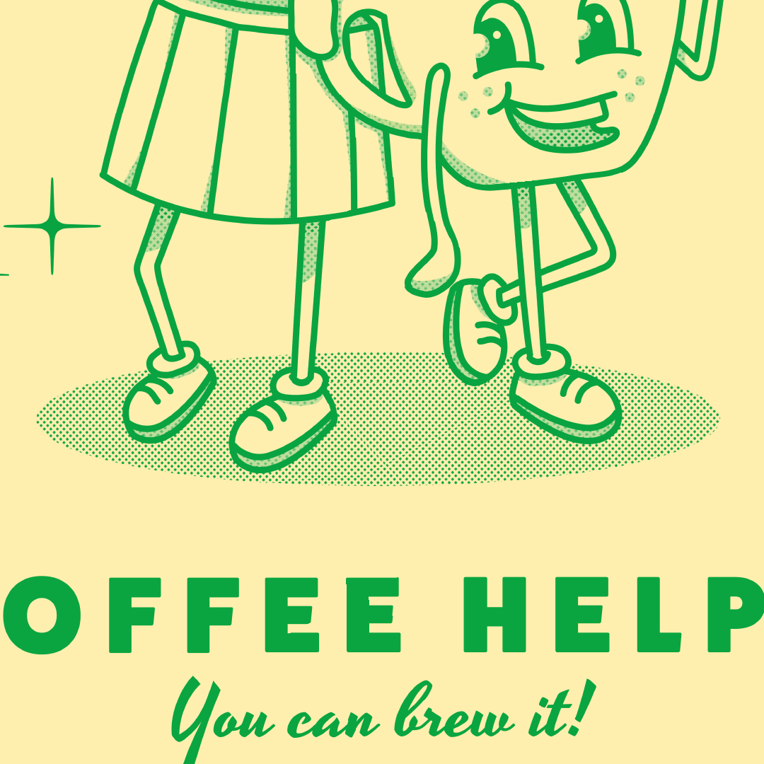 Póster Café Retro Verde