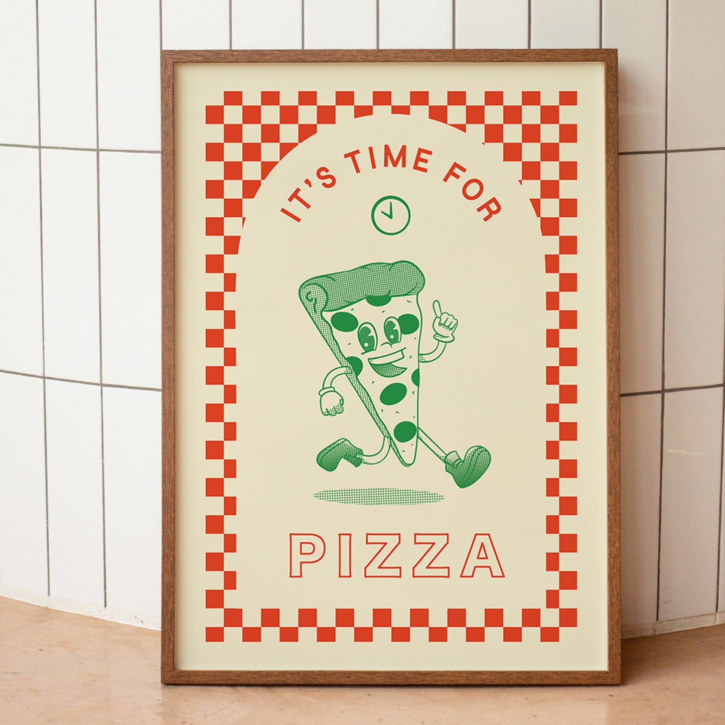 Póster de Pizza Divertido – Ilustración para Cocinas con Estilo