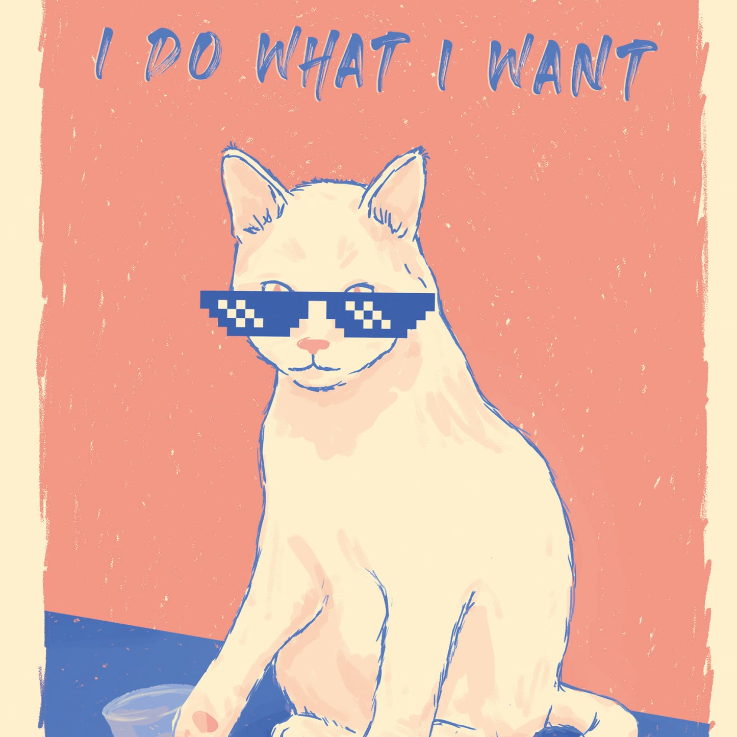 Póster Gato Gángster – Ilustración con Actitud Felina | Raandom Art
