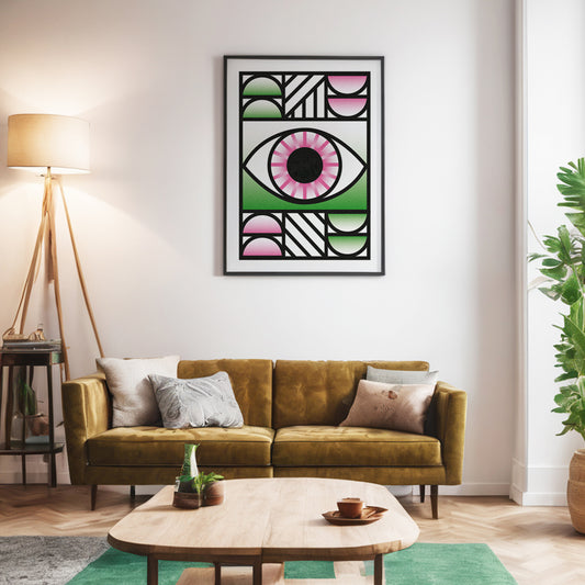 Póster Ojo Geométrico – Arte Moderno con Vibras Místicas