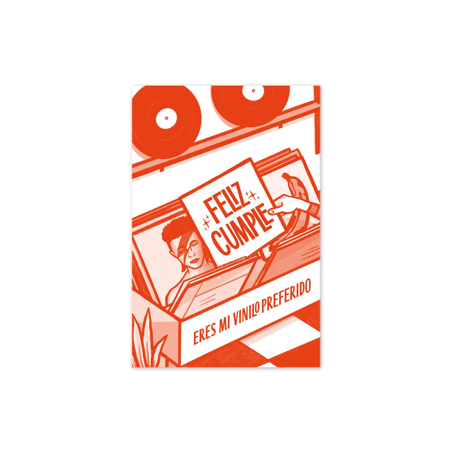 Tarjeta Cumpleaños Música Vinilos