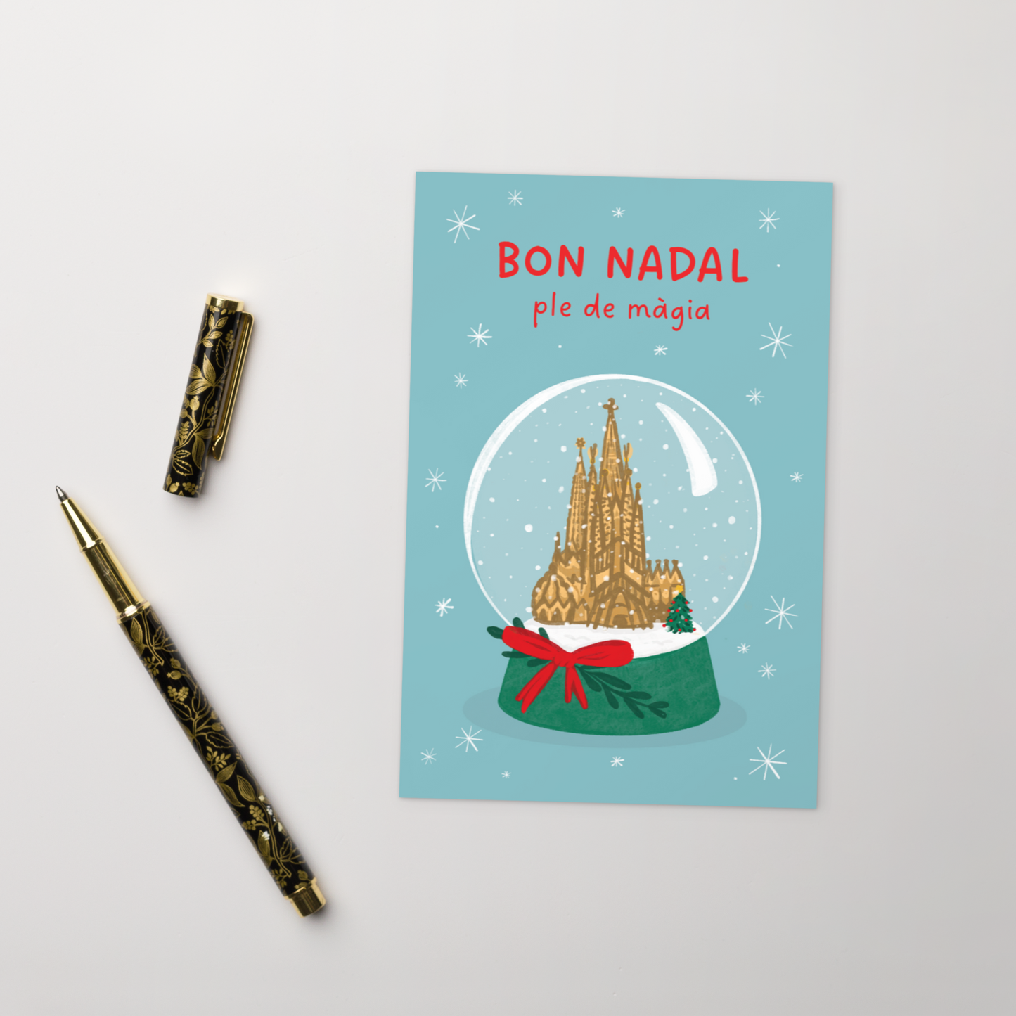 Postal Navidad Barcelona Sagrada Familia