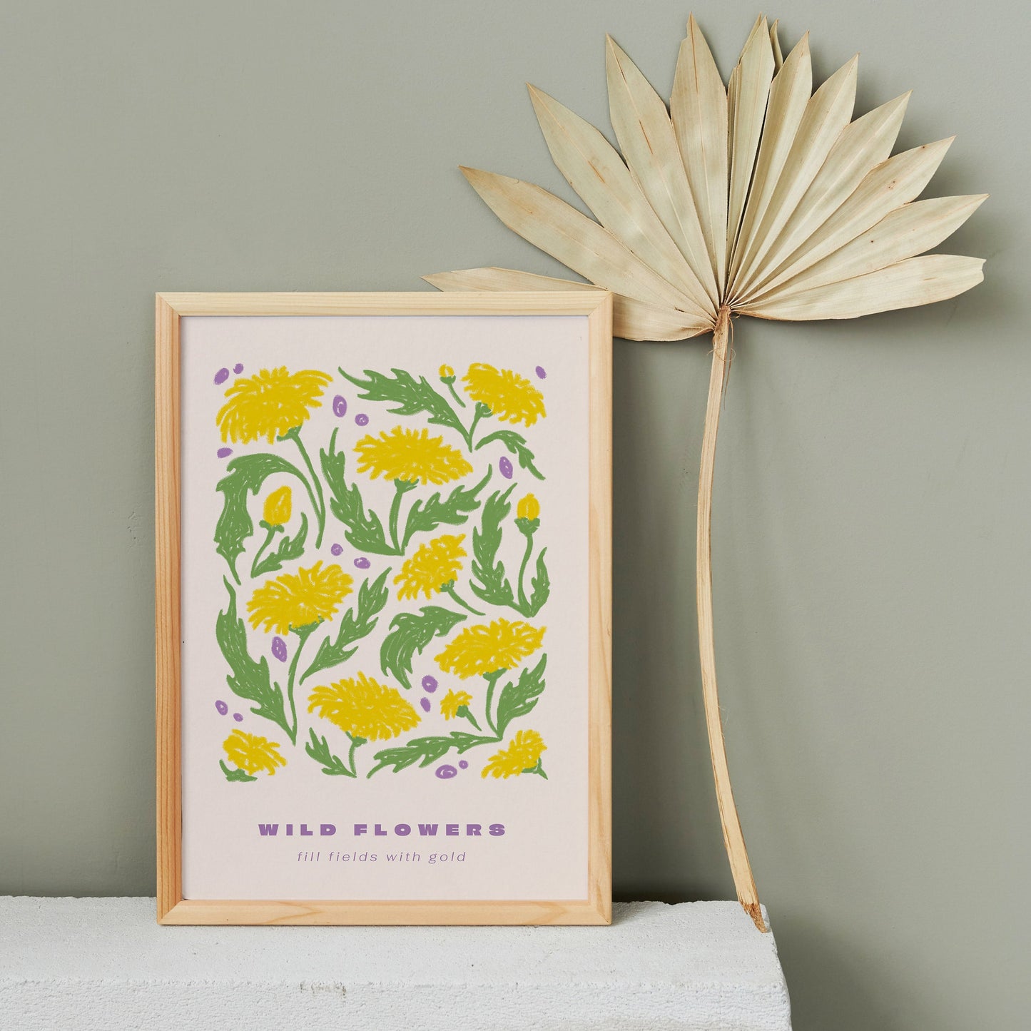 Yellow Wildflowers Poster