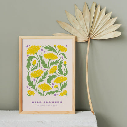Yellow Wildflowers Poster