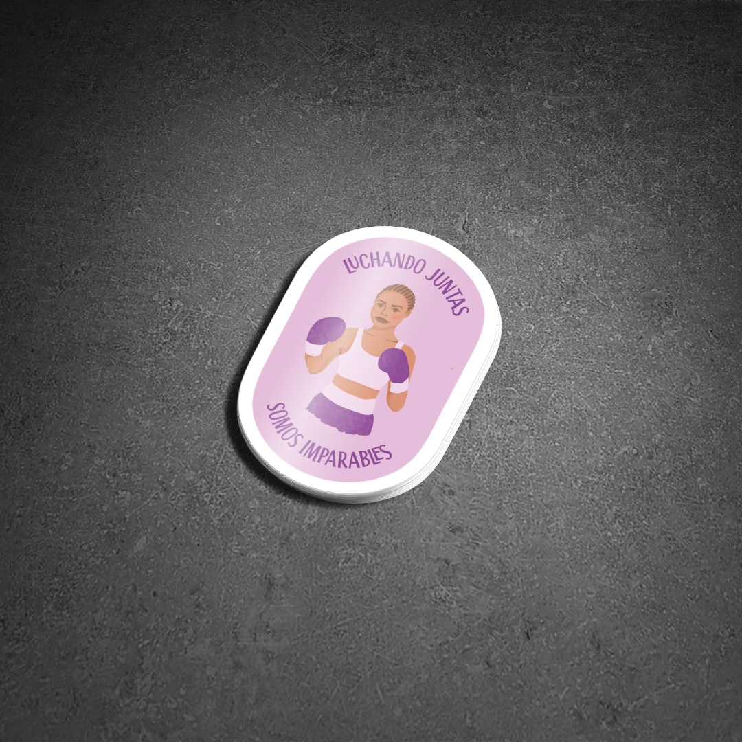 Pegatina Feminista Luchando Juntas
