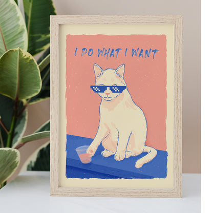 Gangster Cat Poster