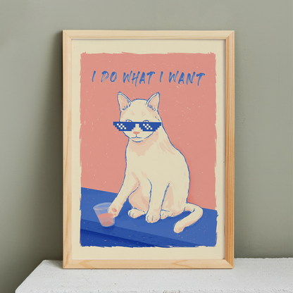 Gangster Cat Poster