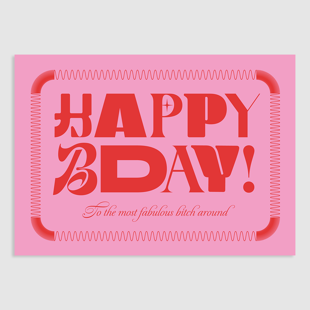 Fabulous Bitch Birthday Card