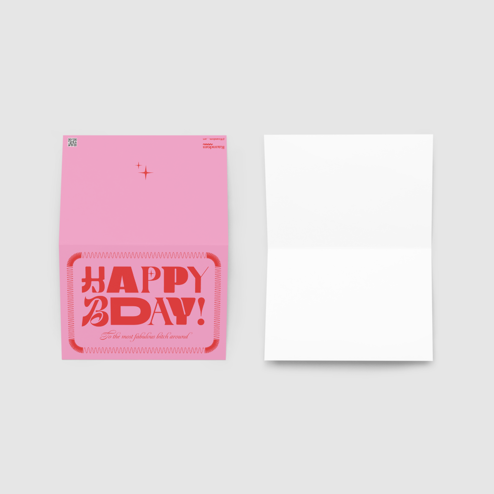 Fabulous Bitch Birthday Card