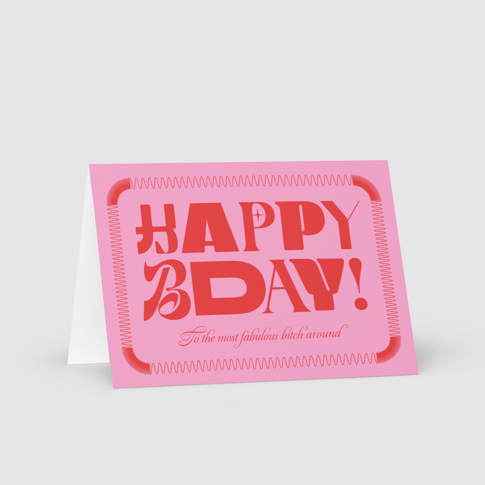 Fabulous Bitch Birthday Card