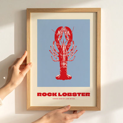 Rock Lobster Poster – Nautical Kitchen Print