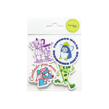 Pack Pegatinas Divertidas Retro