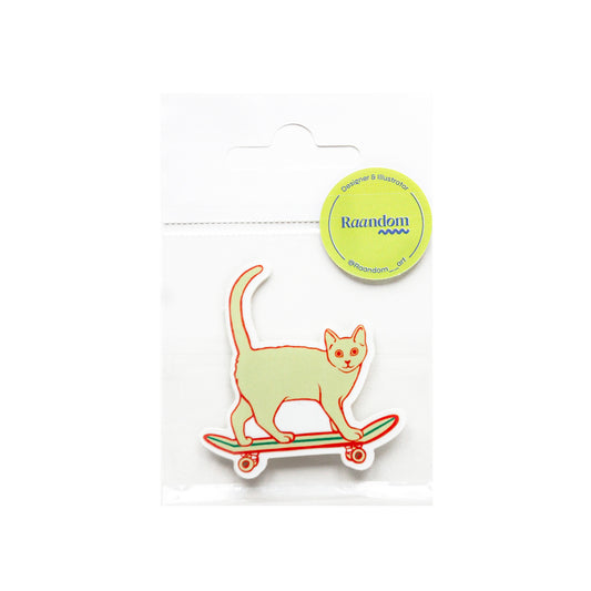 Skater Cat Sticker 