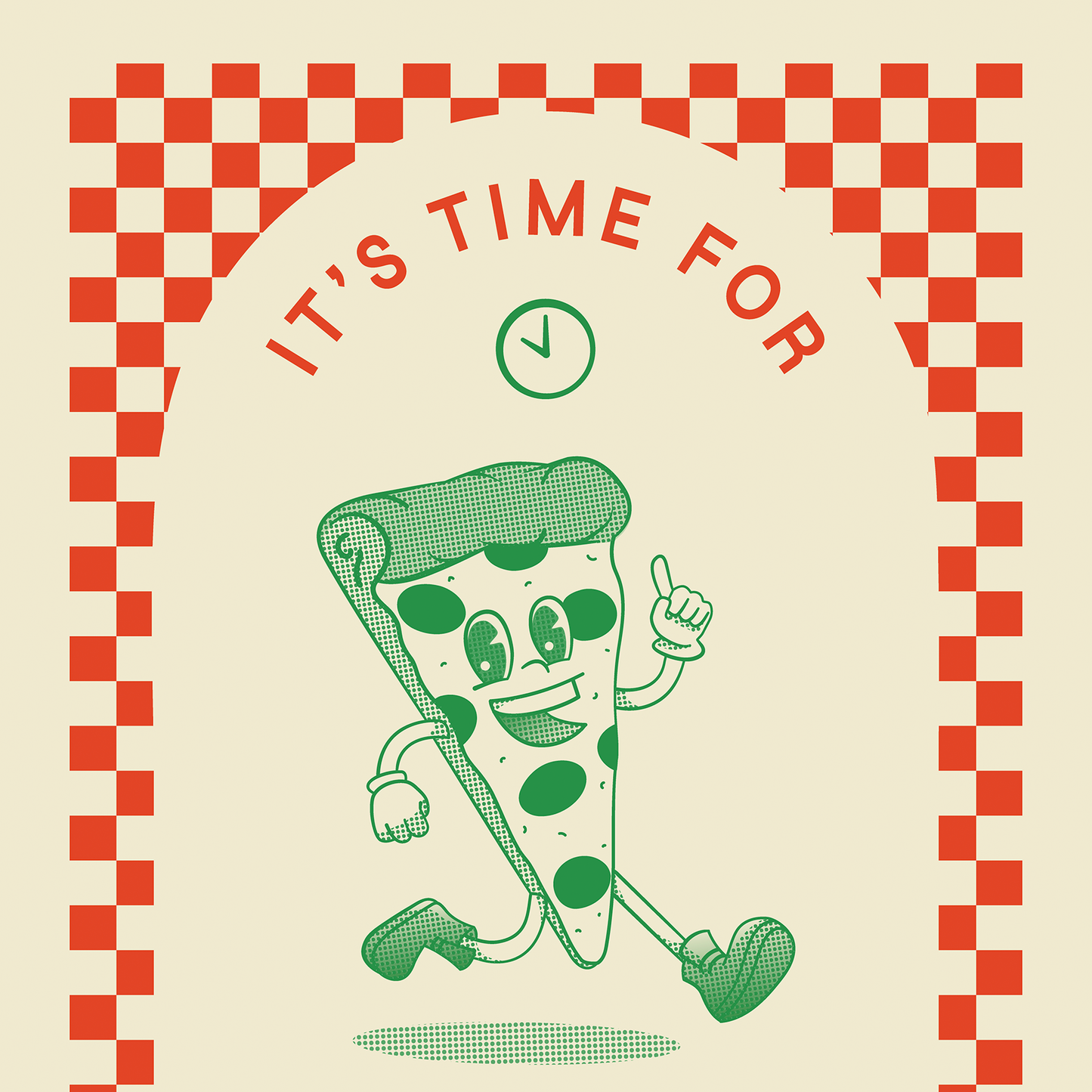 Póster de Pizza Divertido – Ilustración para Cocinas con Estilo