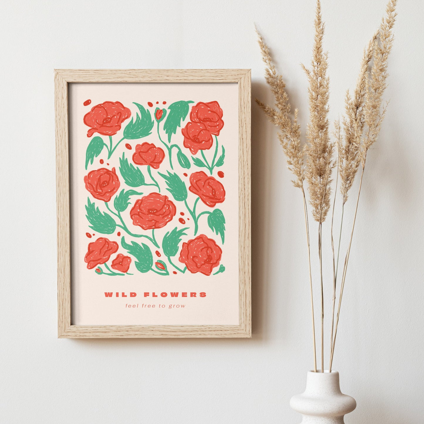 Wildflowers Poppies Poster