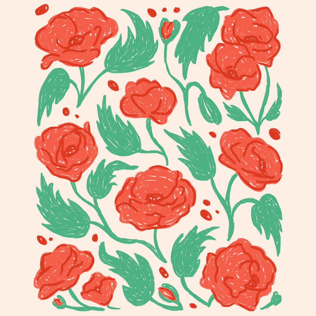 Wildflowers Poppies Poster
