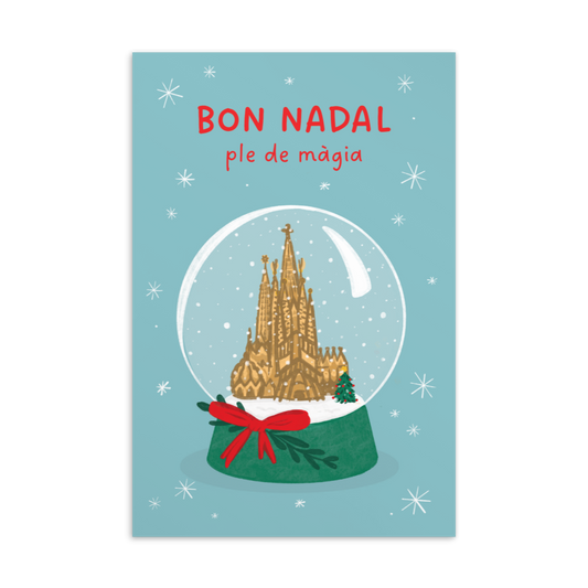 Postal Navidad Barcelona Sagrada Familia