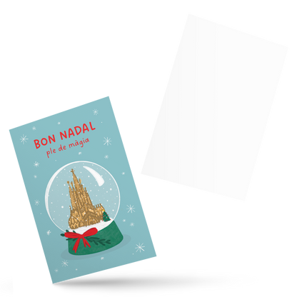 Postal Navidad Barcelona Sagrada Familia