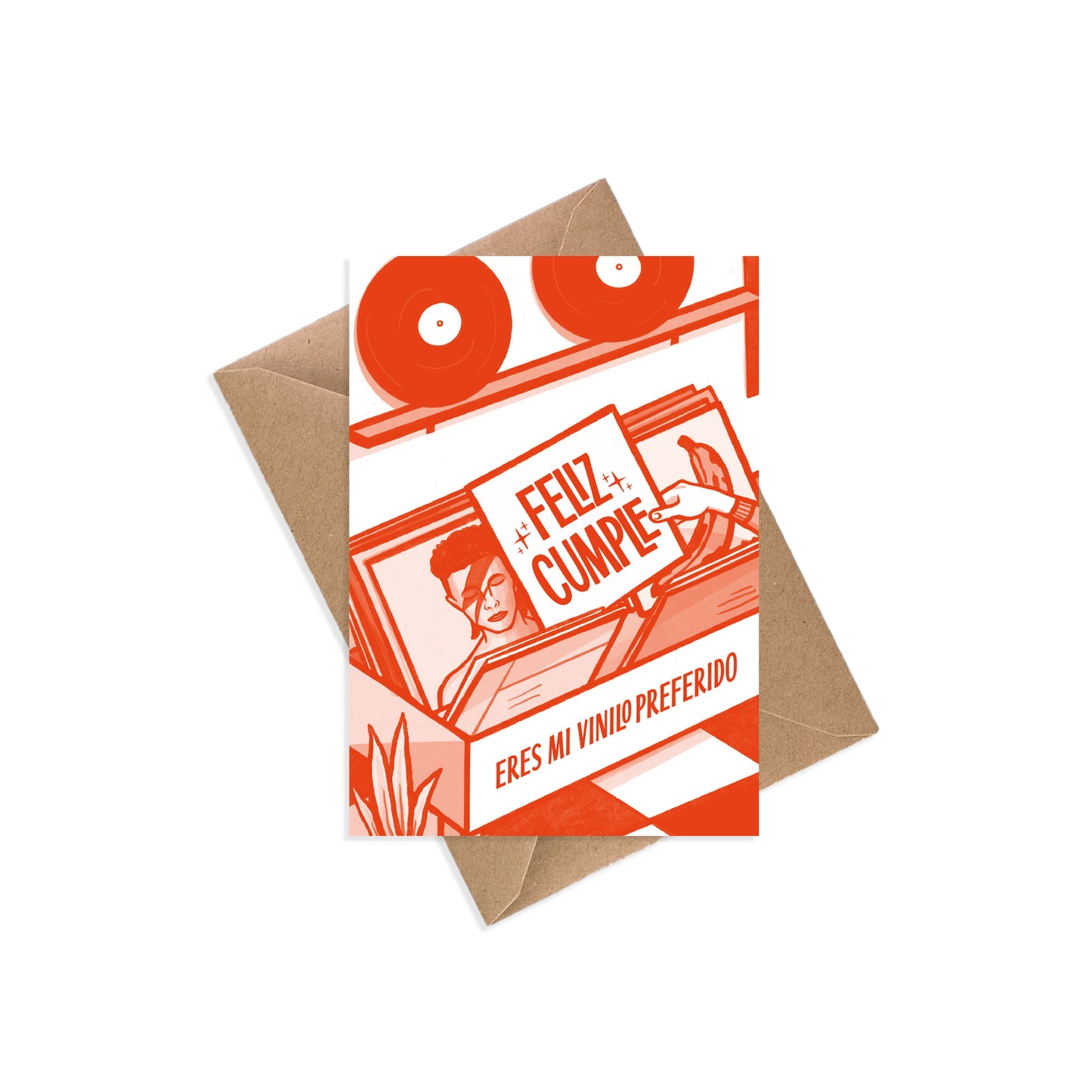 Tarjeta Cumpleaños Música Vinilos