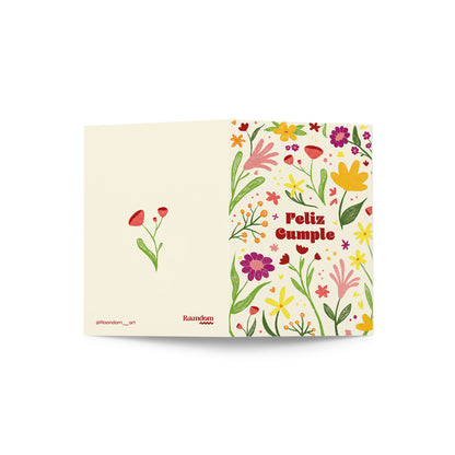 Tarjeta Flores Cumpleaños