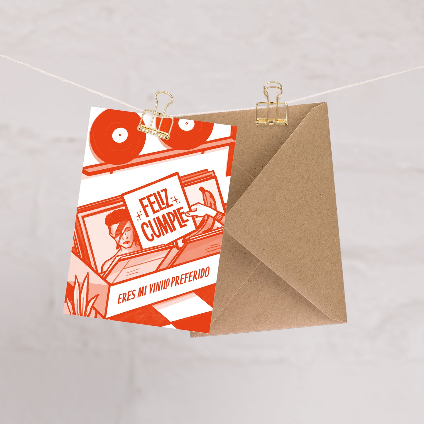 Tarjeta Cumpleaños Música Vinilos