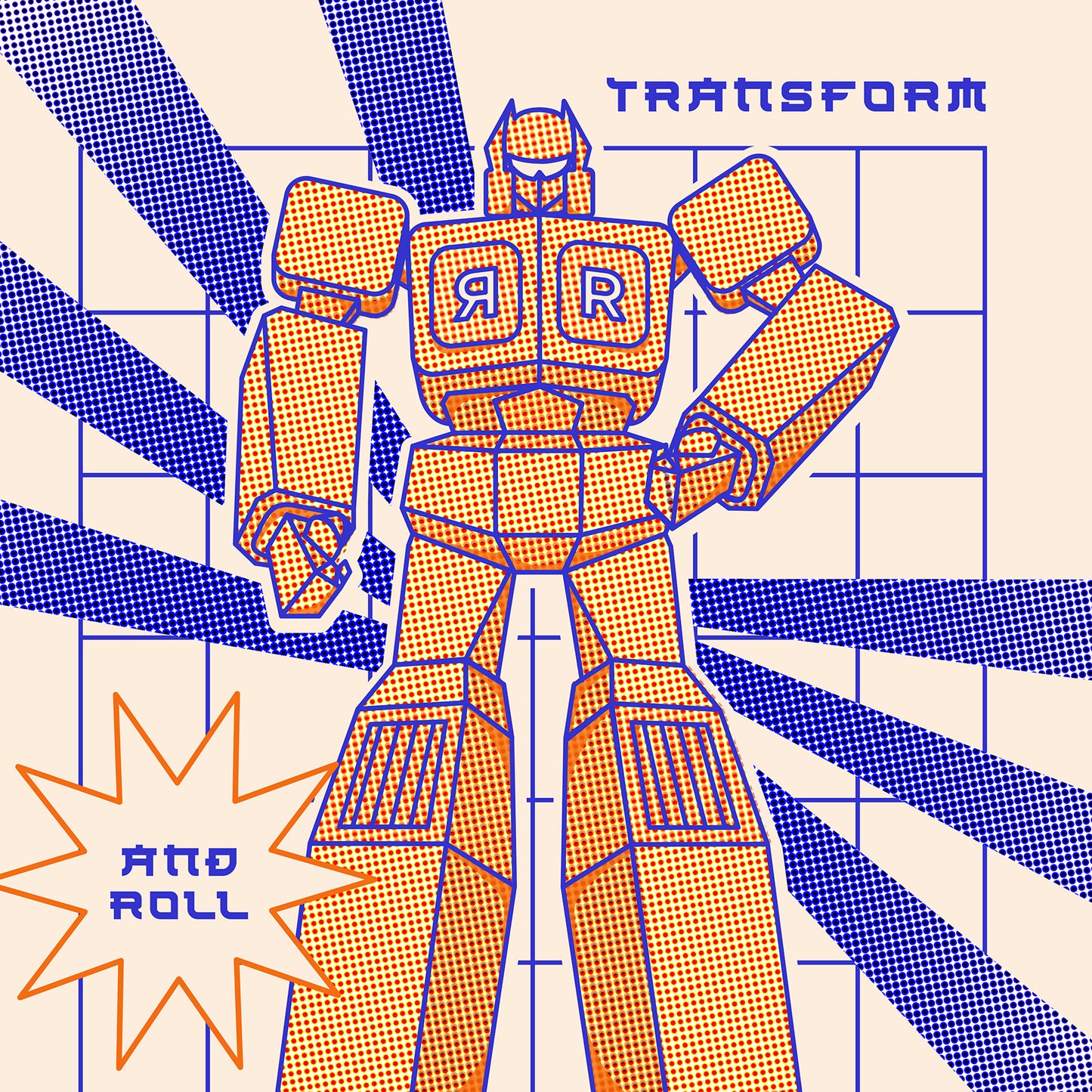 Póster Transformer Retro – Ilustración Friki y Ochentera