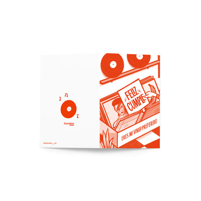 Tarjeta Cumpleaños Música Vinilos